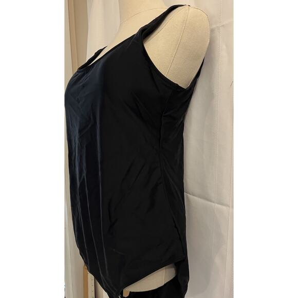 Aleumdr Women's One-Piece Athletic Sport Bathing Suit XL Black Strap-Back - Picture 3 of 9